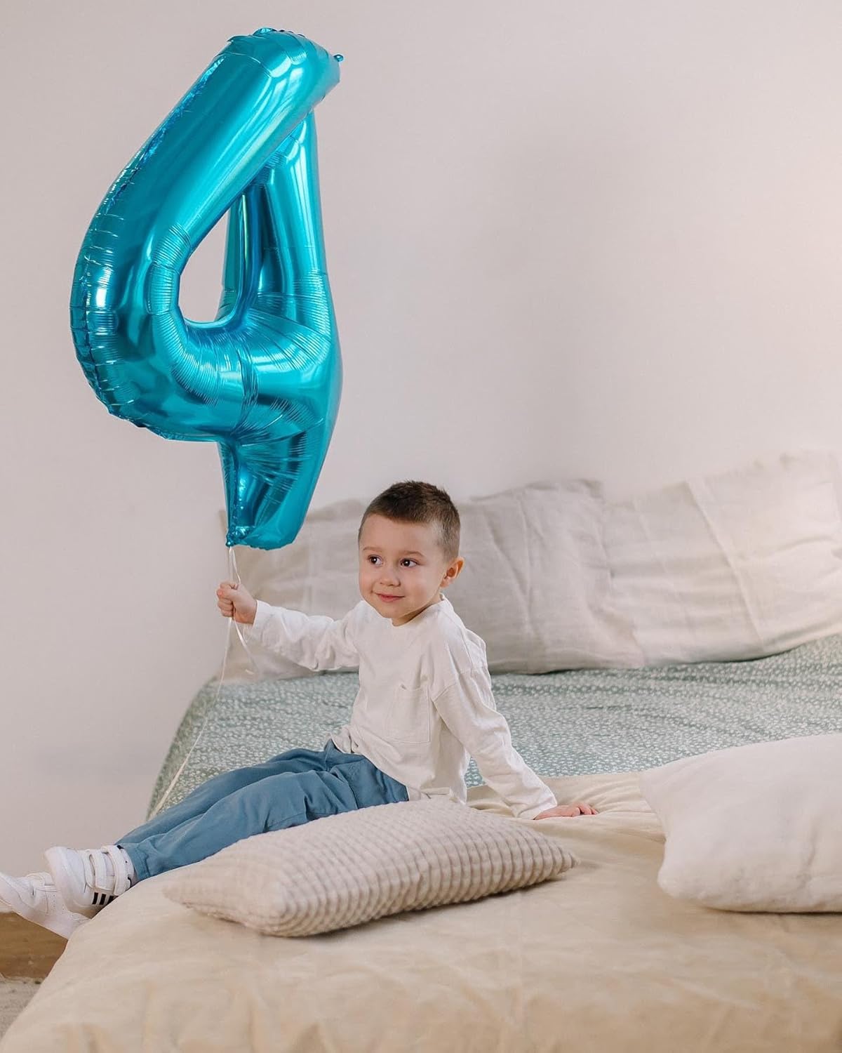 Number 9 Balloon by [Brand Name] - 40 Inch Light Blue Giant Foil Balloon for 9th Birthday Party Decorations