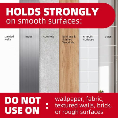 Heavy Duty Adhesive Wall Hooks - 25 Pack No Damage Strips for Keys, Coats, Towels & More