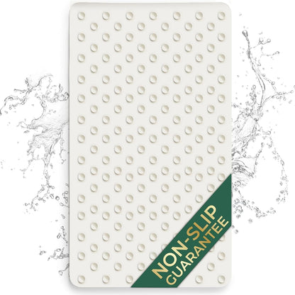 16 28 Epica Non Slip Bathtub Mat | Real Rubber Bath Mat for Tub, Shower, Baby Safety, Kids, Pet Dog, Soft No-Slip