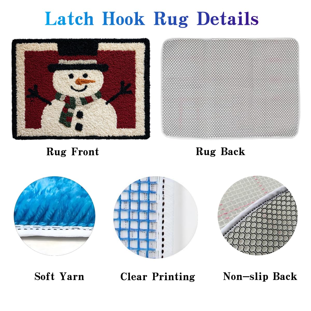 DIY Latch Hook Rug Kit Lion Stamped Carpet Tapestry 52x38cm Yarn Hooking Crochet Mat Home Floor Decoration
