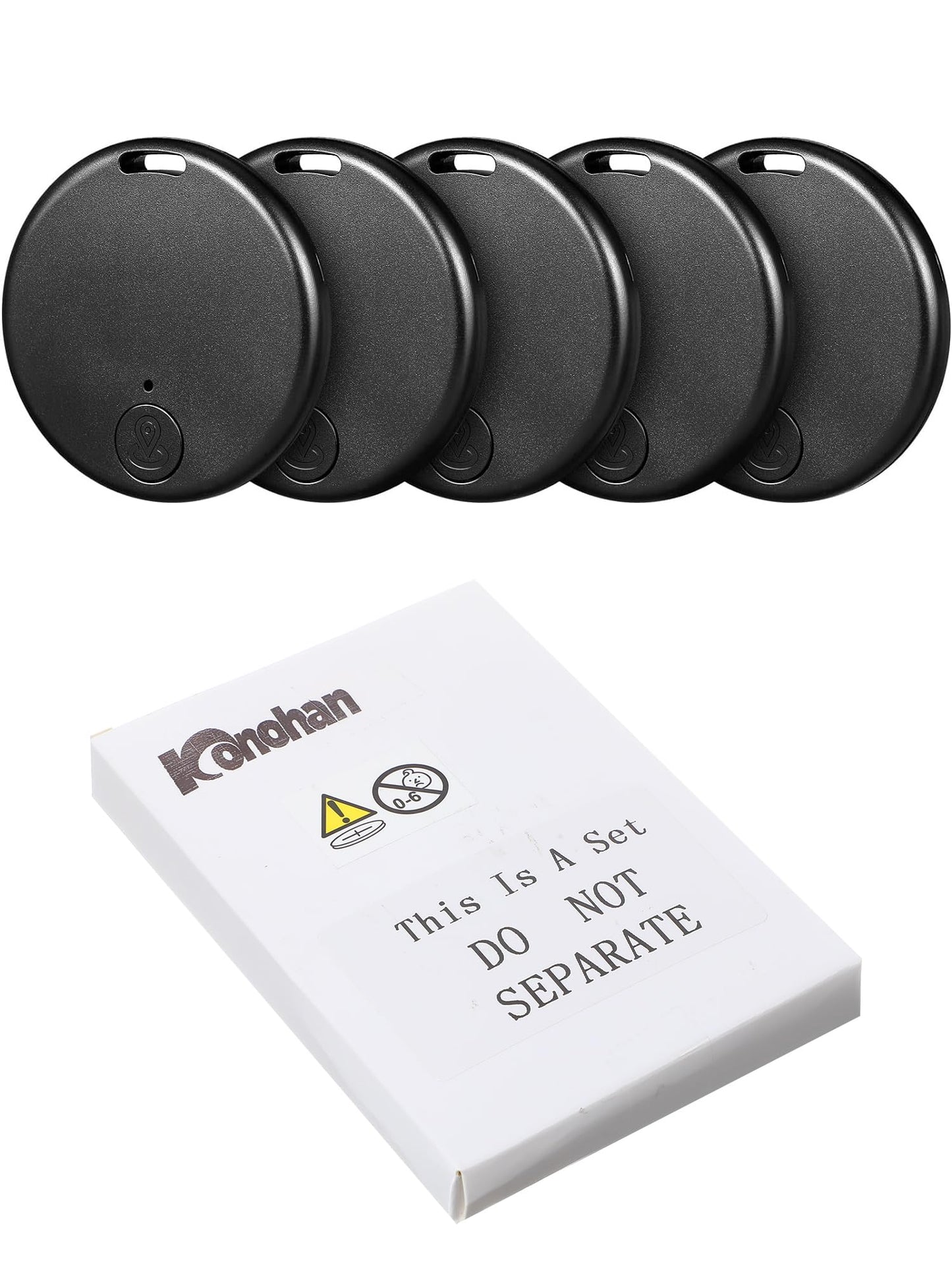 Konohan 5 Packs Portable GPS Tracking Mobile Tracking Anti Loss Smart Device Key Finder Locator GPS Finders Tracker Device for Pets Dog Cat Wallet Keychain Luggage, Alarm Reminder(Classic)