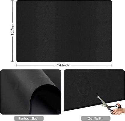 Coffee Mat for Countertop, 24x16" Super Absorbent Large Bar Mat, Quick Dry Black Dish Drying Mat for Kitchen