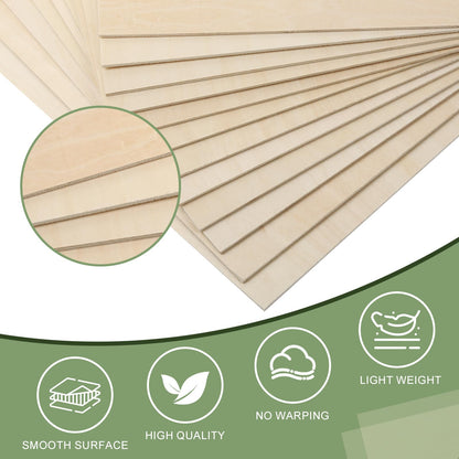 24 Pack Basswood Sheets 1/8 x 12 x 12 Inch for Crafts, Basswood Sheets Plywood Sheets for Laser Cutting & Engraving, Architectural Models.Unfinished Wood Sheets for DIY Projects.