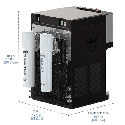 Brio Countertop Self Cleaning Bottleless Water Cooler Dispenser with Filtration - Hot Cold and Room Temperature Water. Free Extra Replacement Filters Included - UL/Energy Star Approved