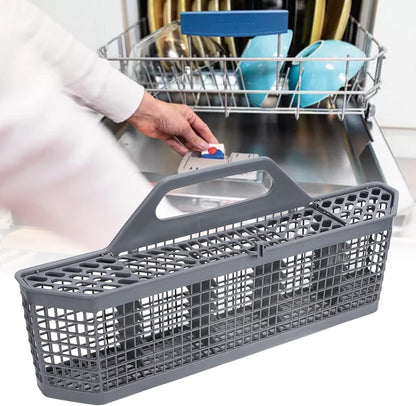 Dishwasher Universal Silverware Replacement Basket, Plastic Cutlery Basket with Open Grid, 19.7 X 8.3 X 3.7in