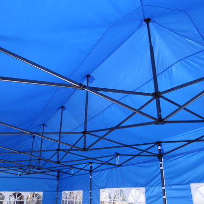 COBIZI 10x30 Pop Up Canopy with 8 Sidewall,Heavy Duty UPF 50+ All Season Wind Waterproof Commercial Outdoor Wedding Party Tents for Parties Canopy Gazebo with Roller Bag(10 x 30 ft White)