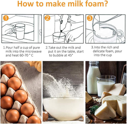 Electric Milk Frother, Egg Beater Hand Mixer, Electric Household Kitchen Cooking Tool
