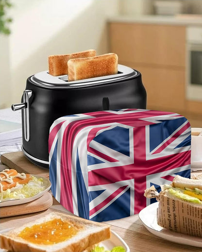 Toaster Dust Cover with Pockets, National Flag Day Classic British Loyalty Symbol, Soft Washable 2 Slice Toaster Cover