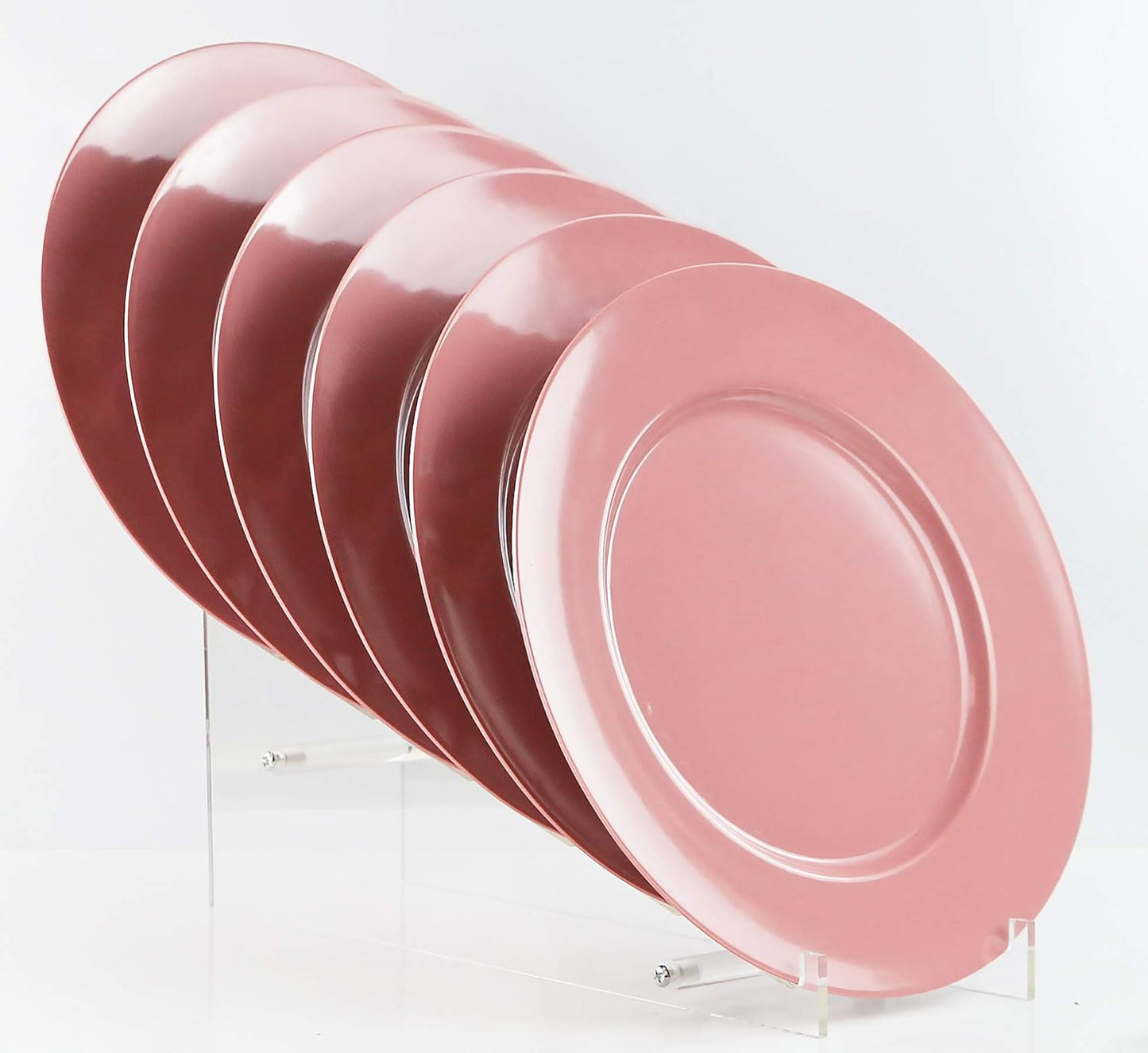 Calypso Basics Melamine Salad Plates Set of 6, 8.5 Inch, Gray, BPA-Free, Break-Resistant