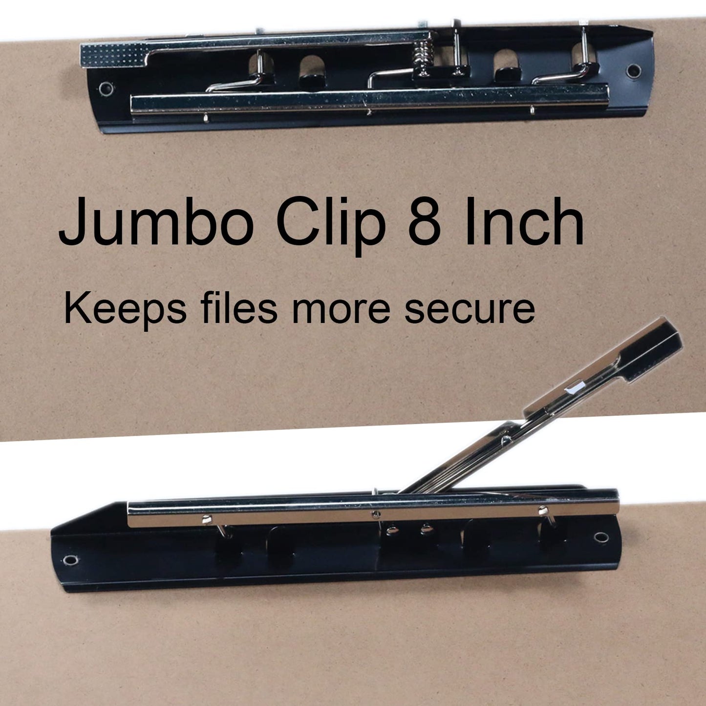 Acocony 11x17 Clipboard with Hardware Corner Guard Vertical Extra Large Clipboard Hardboard with 8 Inch Jumbo Lever Clip 11 x 17 Clipping Board Log Color 1 Pack