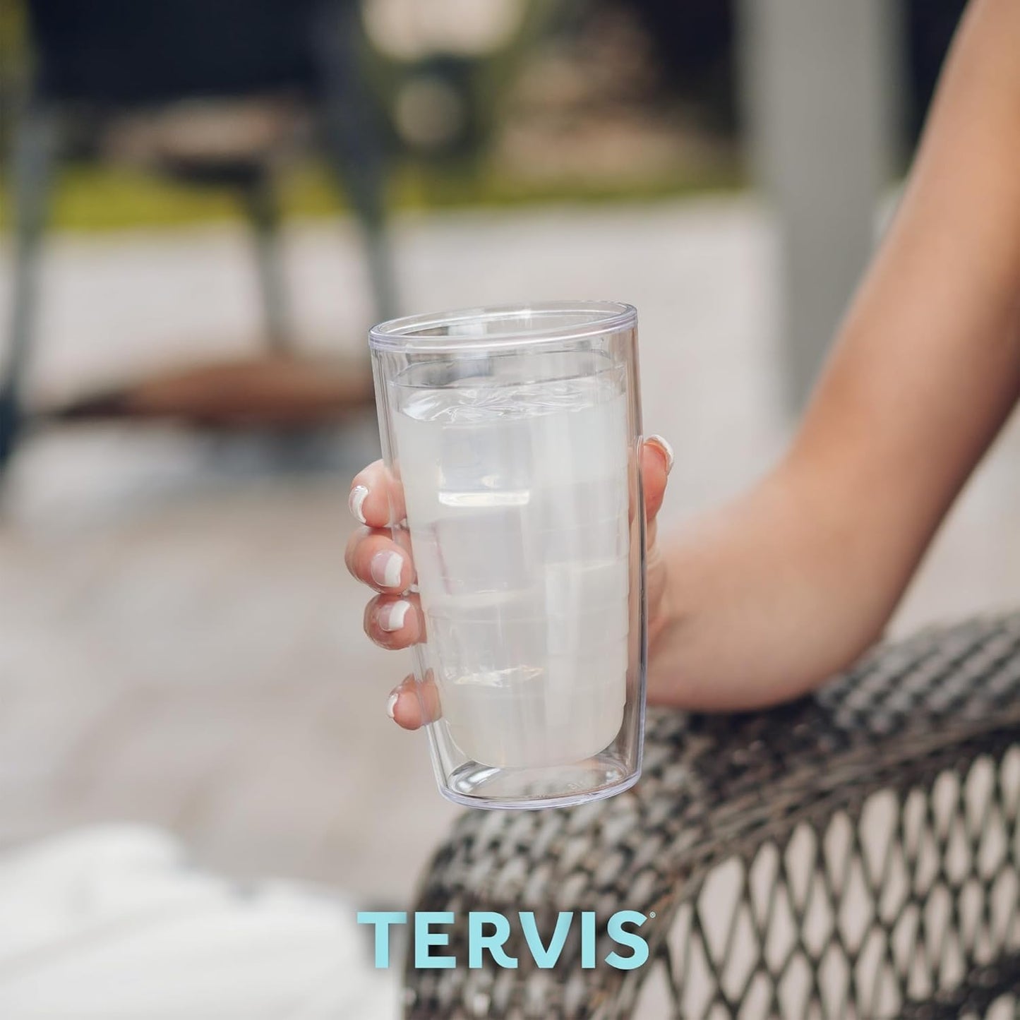 Tervis Tropical Hibiscus Collection Double Walled Insulated Tumbler, 16oz Travel Cup, Keeps Drinks Cold & Hot, Purple