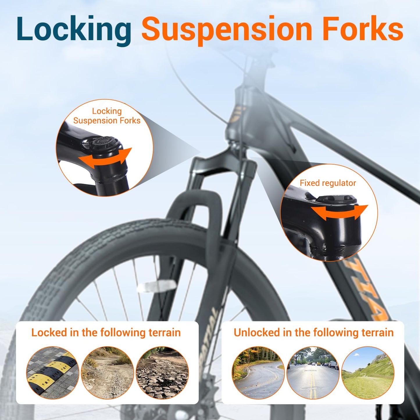 SPATIAL Mountain Bike/Fat Tire, 24/26/27.5/29 Inch Outdoor Cycling Bike, 8/21 Speed Lightweight Aluminum Frame | Dual Disc Brakes, Adjustable Ergonomic Seat for Adult Teens (Black, 27.5'')