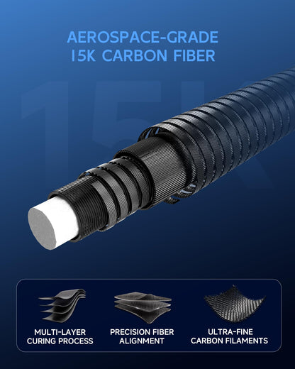 KONLLEN 2.0 Carbon Fiber Pool Cue with Professional Taper | Low Deflection Hand-Made Inlay Billiard Stick | Ultra-Smooth Shaft for Adult & League Players