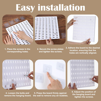 4 Pack White Peg Boards with Hooks & Shelves,22pcs Kits Pegboard Wall Organizer Set–Pegboard Wall Display Rack for Office, Kitchen, Gaming Room Desk Pegboards Storage
