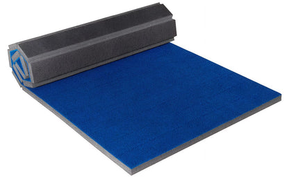Premium Indoor Gymnastics Track Exercise Mat with Grippy Gym Carpet Top - Sturdy Foam Wrestling Mat for MMA, Cheerleading, and Fitness - Roll Out Design for Easy Setup