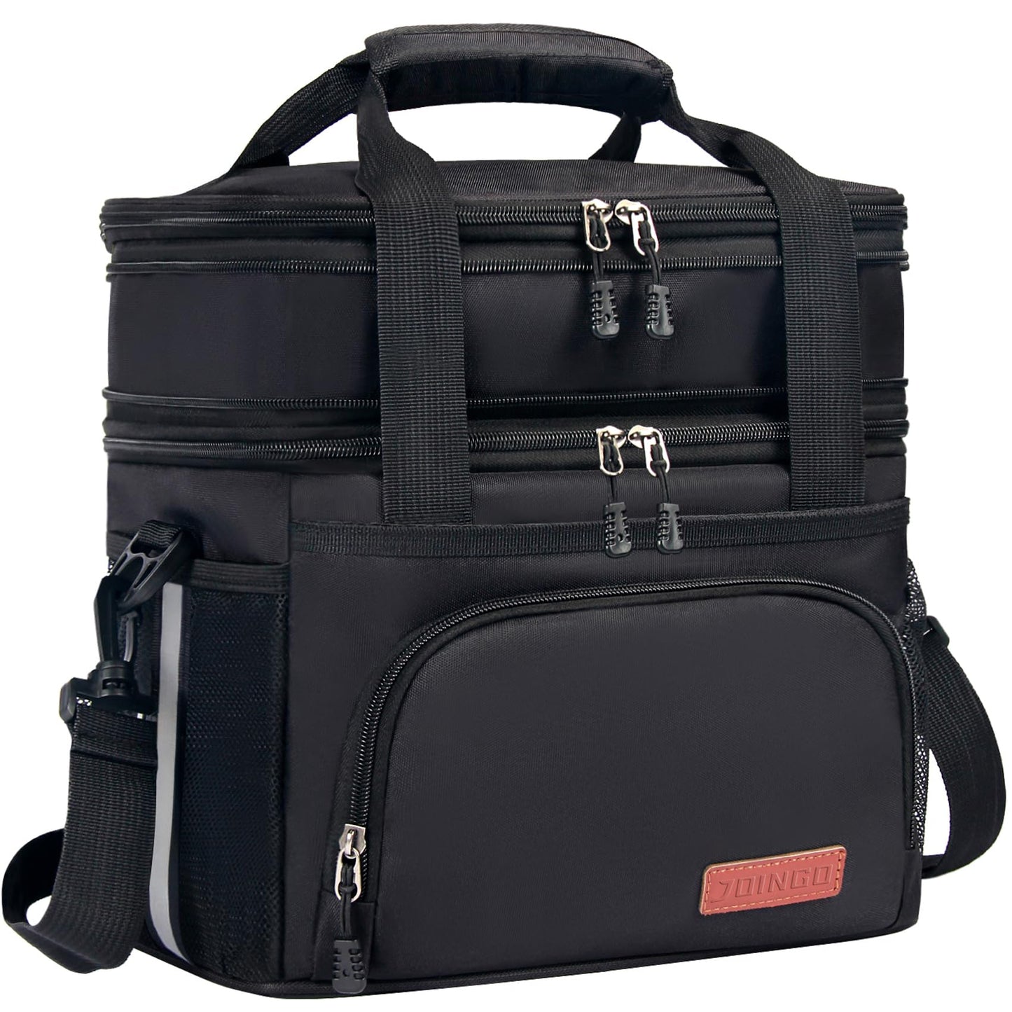 JOINGO Tactical Lunch Box for Men & Women – Expandable 16L Double Deck Insulated Cooler Bag for Work, Construction & 12-Hour Shifts – Heavy Duty Leakproof Large Meal Prep Tote with Shoulder Strap