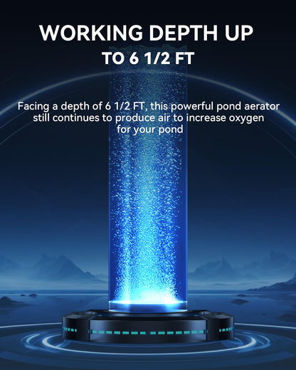 Moonshan MS-80 Septic Linear Air Pump Pond Aerator Electromagnetic Air Pump for Home Waste Water Treatment, Koi Pond, Fish