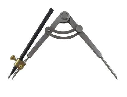 Taytools 469485 6” Firm Joint Dividers, Compass, Pencil Attachment, Carbide Scriber, Locking Mechanism, Hardened Points