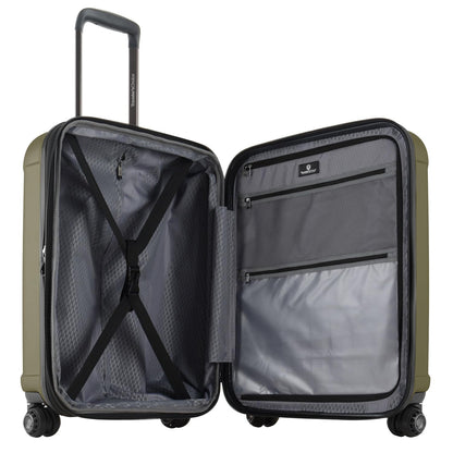 Traveler's Choice Art of Travel Hardside Expandable Luggage with Spinner Wheels, Green
