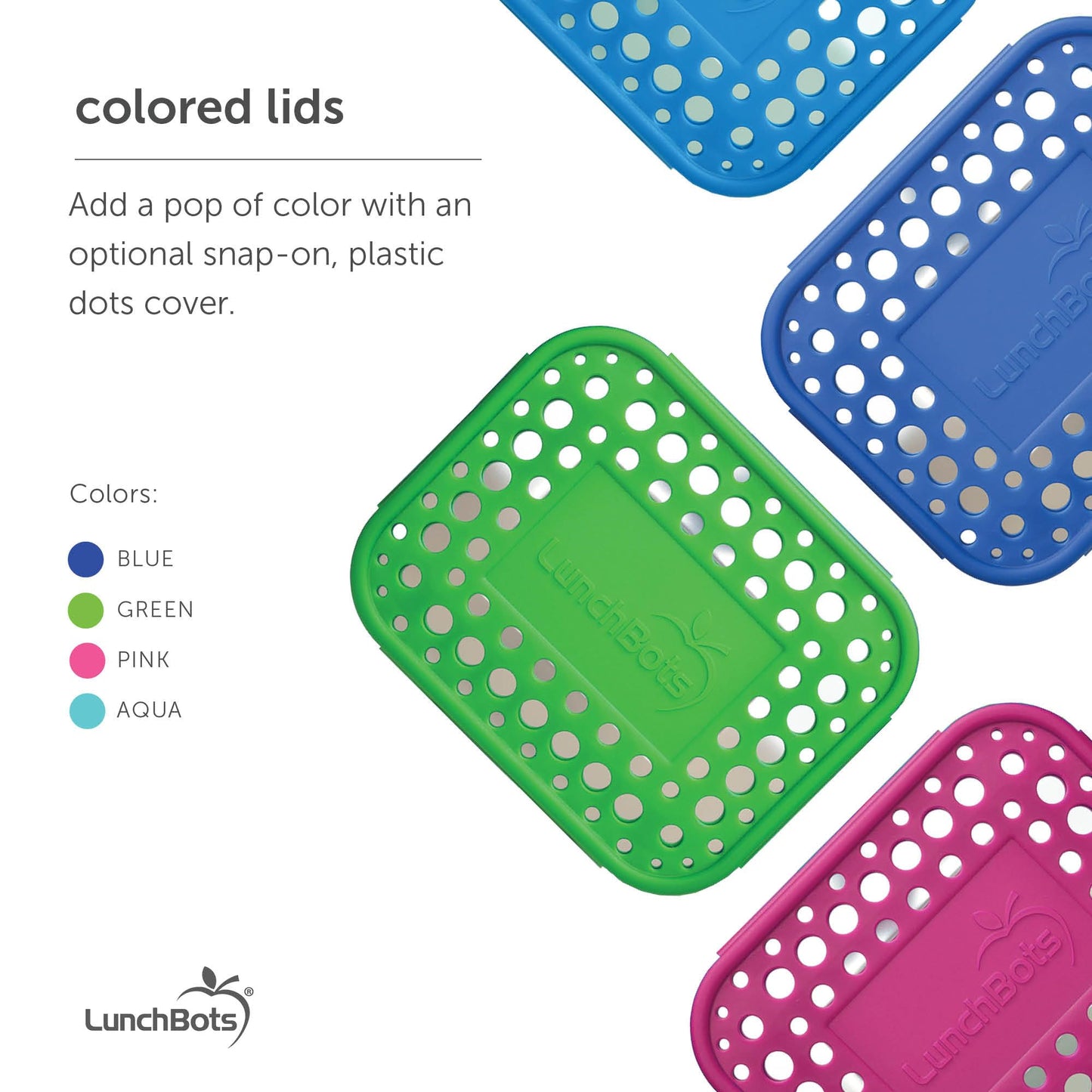 LunchBots Large Trio Stainless Steel Lunch Container -Three Section Design for Sandwich and Two Sides - Metal Bento Lunch Box - Eco-Friendly - Stainless Lid - Green Dots