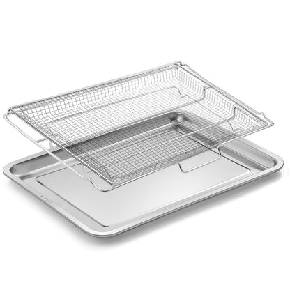 AFT27FRIG Air Fryer Tray Replacement Parts for Frigidaire Ready Cook 27" Air Fry Tray Air Fryer Basket FCWS2727AS Air Fryer Rack 304 Stainless Steel Electric Stove Range Wall Oven Shelf Rack 1 Pack