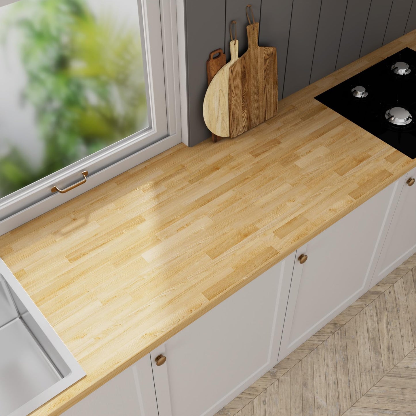 Kitchen Island Butcher Block Countertop – 6FT Solid Birch Wood Slab Unfinished Butcher Block Island Top for Kitchen Countertop, Dining Island, Prep Table & DIY Furniture Projects