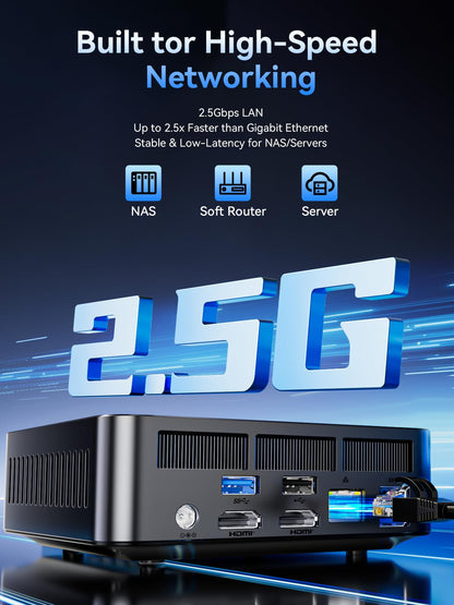 GMKtec K17 AI Mini PC, Intel Core Ultra 5 226V (Up to 4.5GHz), 16GB LPDDR5X 8533MT/s, 1TB PCIe 4.0 SSD, 97 Tops AI, Intel Arc 130V, Dual M.2 (Gen5+Gen4) Up to 16TB, USB4, 8K Triple Display, WiFi 6E