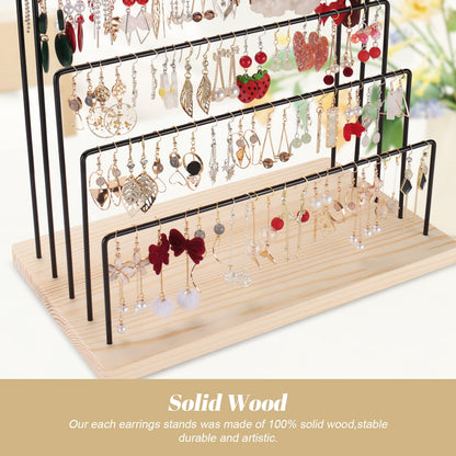 shidaishiye Earring Display Stand for Selling, Earring Rack Display Holder with 40 Earring Cards, 5 Tiers Jewelry Display for Vendors