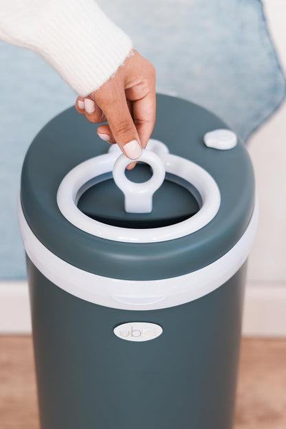 Ubbi Stainless Steel Diaper Pail - Odor Locking Design, No Special Bags Needed | Award-Winning Essential