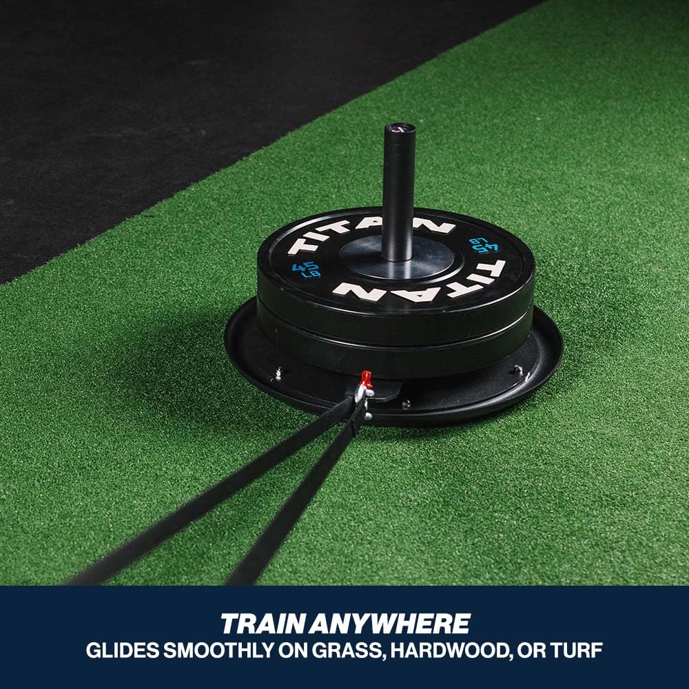Titan Fitness 360 Degree Weight Sled, Multi-Directional Training for Strength, Speed & Endurance, No Unclipping or Resetting, Multi-Surface Sleds for Training, Fitness Sled Gym Equipment