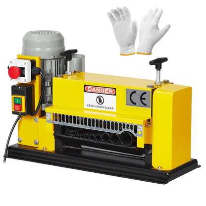 CHEINAUTO Wire Stripping Machine 0.06 inch -1.5 inch, 370w Portable Powered Wire Stripper Machine, 11 Channels 10 Blades & 65ft/minute, Automatic Wire Stripping Tool for Recycling Copper Wire