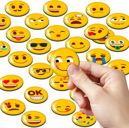 MORCART 30PCS Emoji Magnets for Fridge, Decorative School, Office, Kitchen, Funny Cute