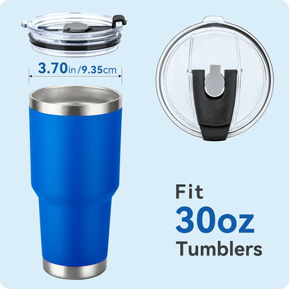 30oz Tumbler Lids - Replacement Lids for 30oz Yeti Tumbler, Ozark Trail and More, 2 Pack Spill Proof