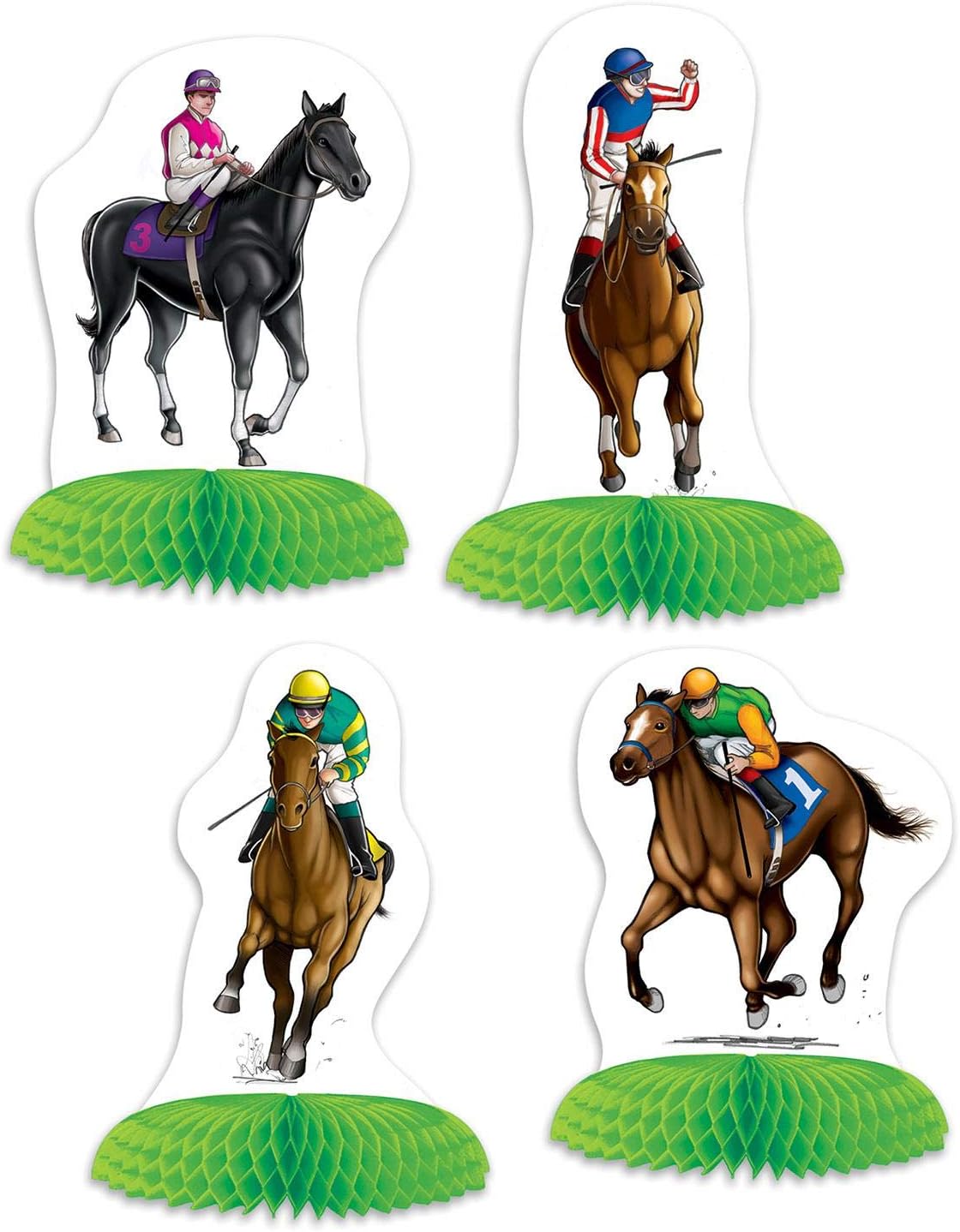 Horse Racing Mini Centerpieces, Pack of 3