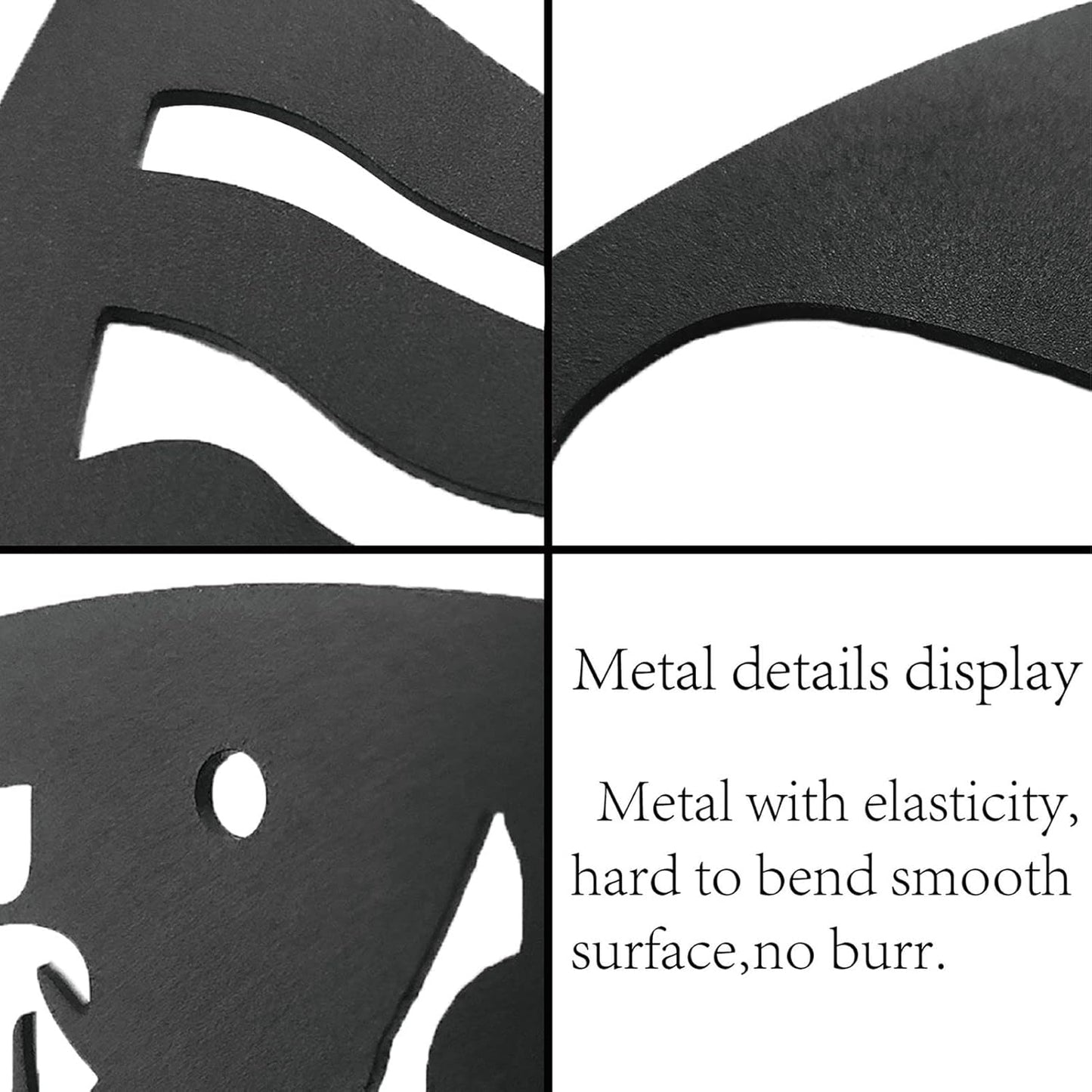 CREATCABIN Skull Butterfly Metal Wall Art Decor, Black Iron Sculpture for Indoor Outdoor Home Decoration