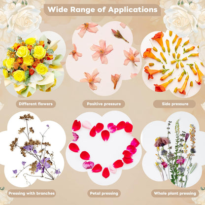 zunmial Flower Press Kit–Craft Kits 11" x 11" Large 10 Layers Wooden Flower Presser for Adults & Teens DIY Bouquet Preservation,Dried Flowers Art,Preservation for Bookmark Frame Wedding Flowers Drying