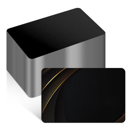 JJUNW 50 Pcs Blank Metal Business Cards 0.8 mm Thickness Metal Laser Engraving Cards Aluminium Cards Blanks for House Office Customer DIY Gift Plate Invitations (3.4 x 2.1 Inch)
