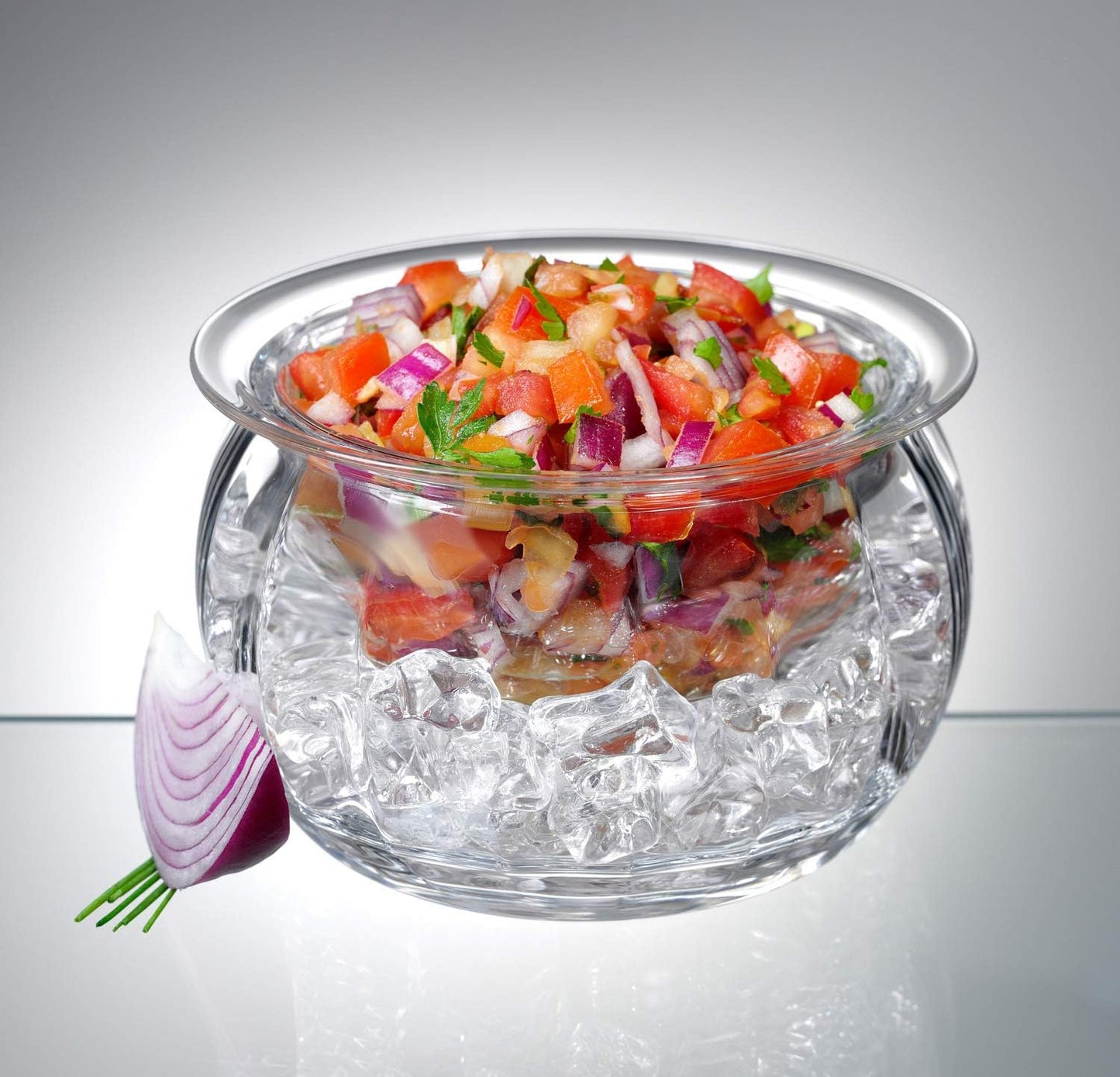 Prodyne Dips on Ice Acrylic Dip Bowl - 16 oz., Clear