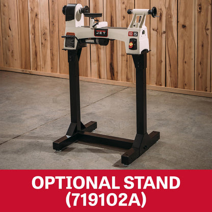 JET 10" x 15" Variable Speed Benchtop Woodworking Lathe, Wood Turning Machine, 1/2 HP, 115V 1Ph (JWL-1015VS)