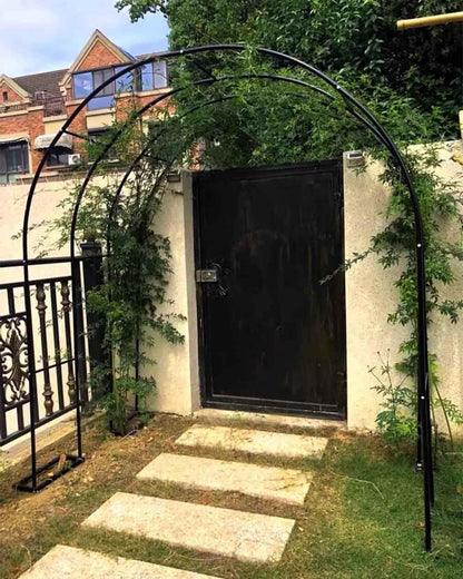 Green Rose Arch for Ceremony and Wedding Decoration Metal Outdoor & Indoor Trellis for Climbing Plants Weatherproof & Easy Assembly 2.4M Wide x 2.2M High Reconfigurable Design for