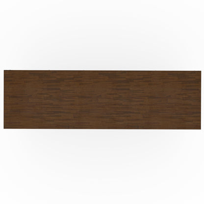 SIMPLIHOME Clarkson Buffet - 60 inch Wide Solid Acacia Wood 3-Door Sideboard Buffet in Rustic Natural Aged Brown, Mid-Century Cabinet for Dining Room or Kitchen with Wine Storage and Open Shelf