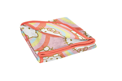 Jay Franco Plush Throw Blanket – Soft & Comfy Throw for Couch or Bed – Cozy Home Décor for Living Room & Bedroom, Multi - Hello Kitty, 46x60 - Throw Blanket