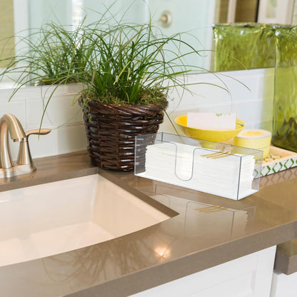 2 2.75 Inch Countertop Mumufy Pcs Paper Napkins Holder Fold Paper Towel Dispenser Height Acrylic Multifold Towel