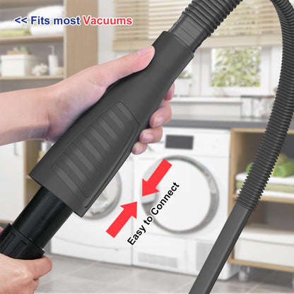 Sealegend Dryer Vent Cleaner Kit - 2 Flexible Lint Brushes & Vacuum Hose Attachments | Black