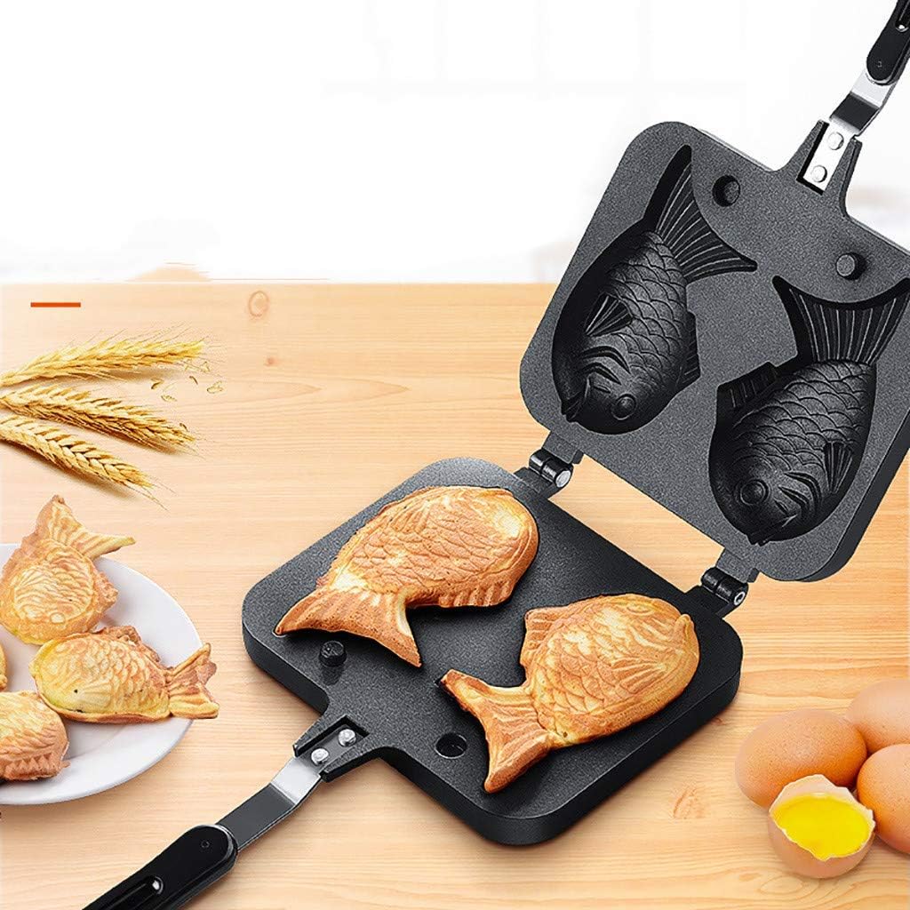 Cake Pan Waffle Maker - Aluminum Alloy Non-stick Waffle Cake Baking Mold Plate (Fish Mould)