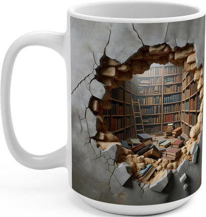 15Oz Library Bookshelf Mug Bookish Gifts Book Lovers Gift Books Lovers Women Bookshelf Cup - Library Coffee Mug Book