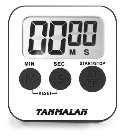 Tanmalan Kitchen Timer for Cooking Loud Alarm, Large Display, Auto Memory Loud Alarm, Large Display,Big Button，for Kids for Teacher Classroom Must Haves,Count Down-up,Easy to use (6.0-Grey)
