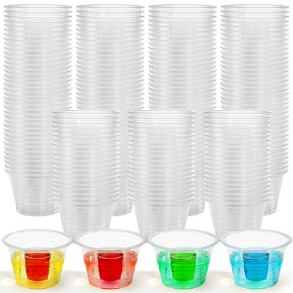 Coloch 200 Pack Plastic Bomber Cups, Disposable Bomb Cups Clear Power Bomber Double Shot Glass for Shots, Mixed Drinks, Party