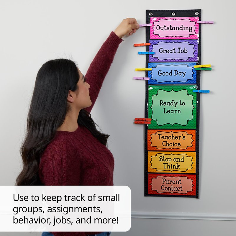 Really Good Stuff Classroom Management Rainbow Clothespins - 6 Colors
