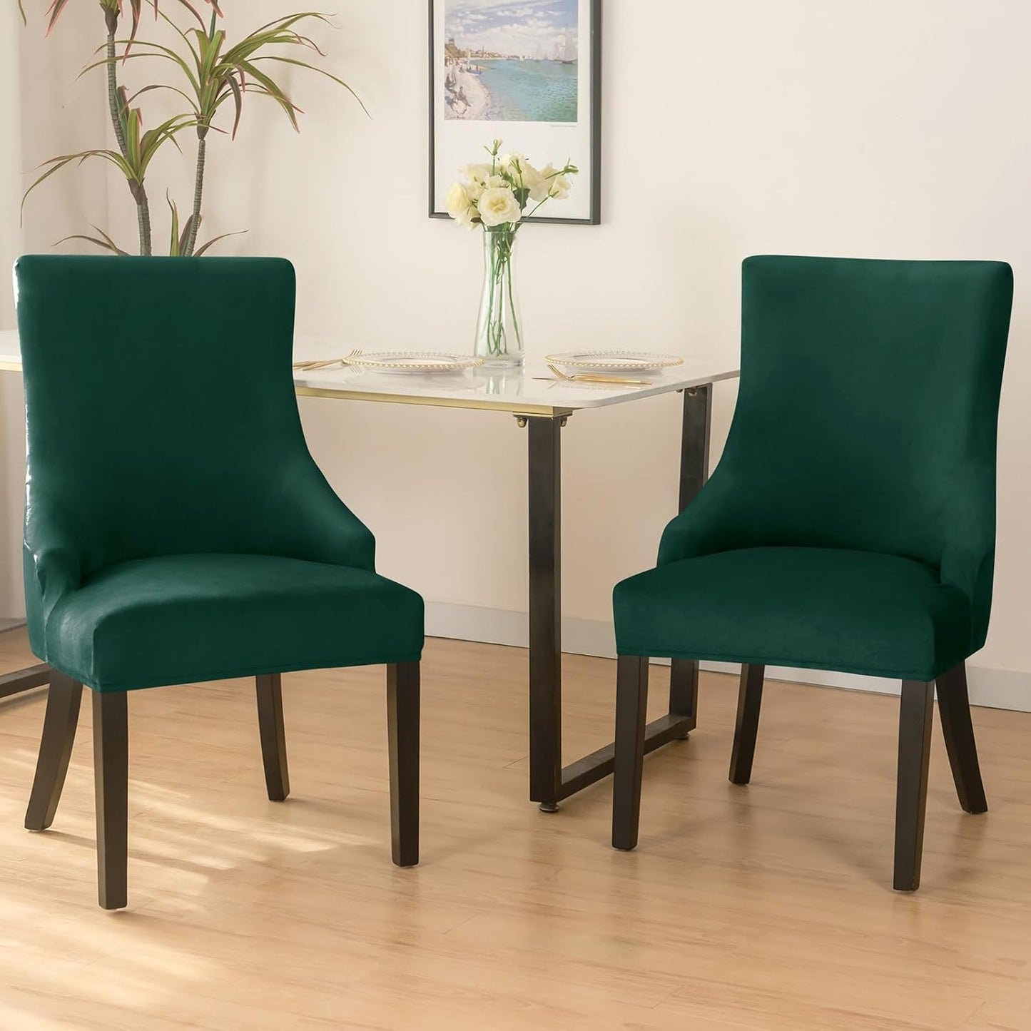 Wingback Side Chair Cover Slipcover Velvet Stretch Arm Chair Protector Accent Chair Cover Slipcover Washable